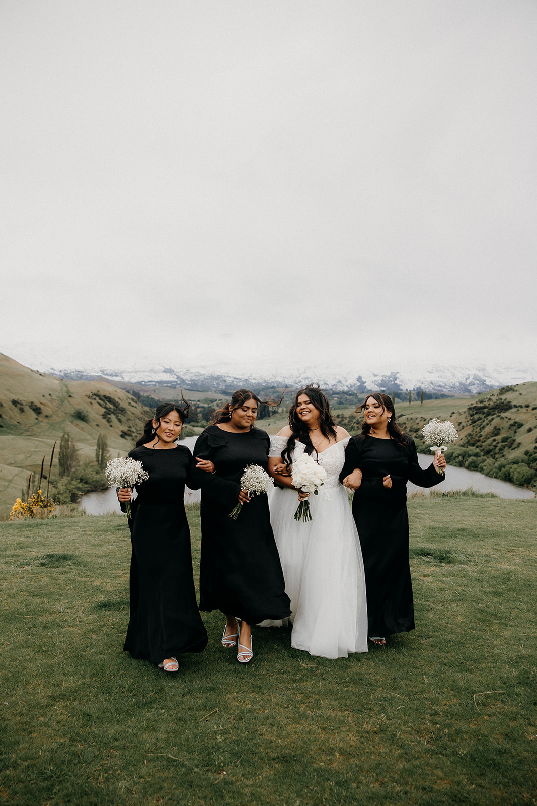 Bridal party in New Zealand